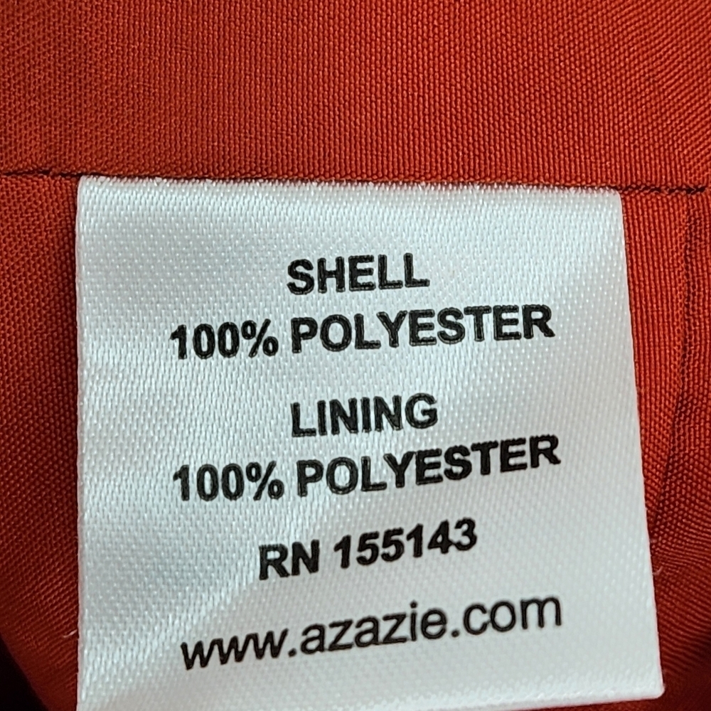 Azazie Women's Poly A-Line Convertible Chiffon Dress Paprika - Picture 9 of 10